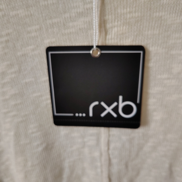 👚NWT  rbx  Ivory Multi Textured Long Sleeve Blouse L - Picture 6 of 10